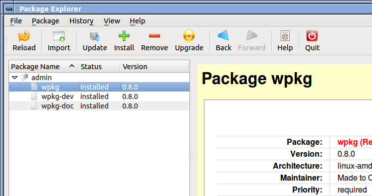 Package Explorer Screenshot